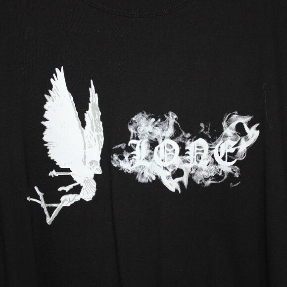 Vlone Mens No Smoking Smoke Devil Angel Tee Shirt Size XL Black White T-Shirt - Picture 1 of 8